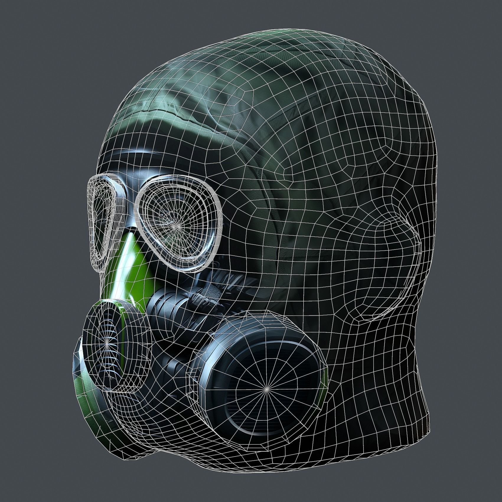 Helmet 3d model military combat Military Low-poly Low-poly 3D model_8