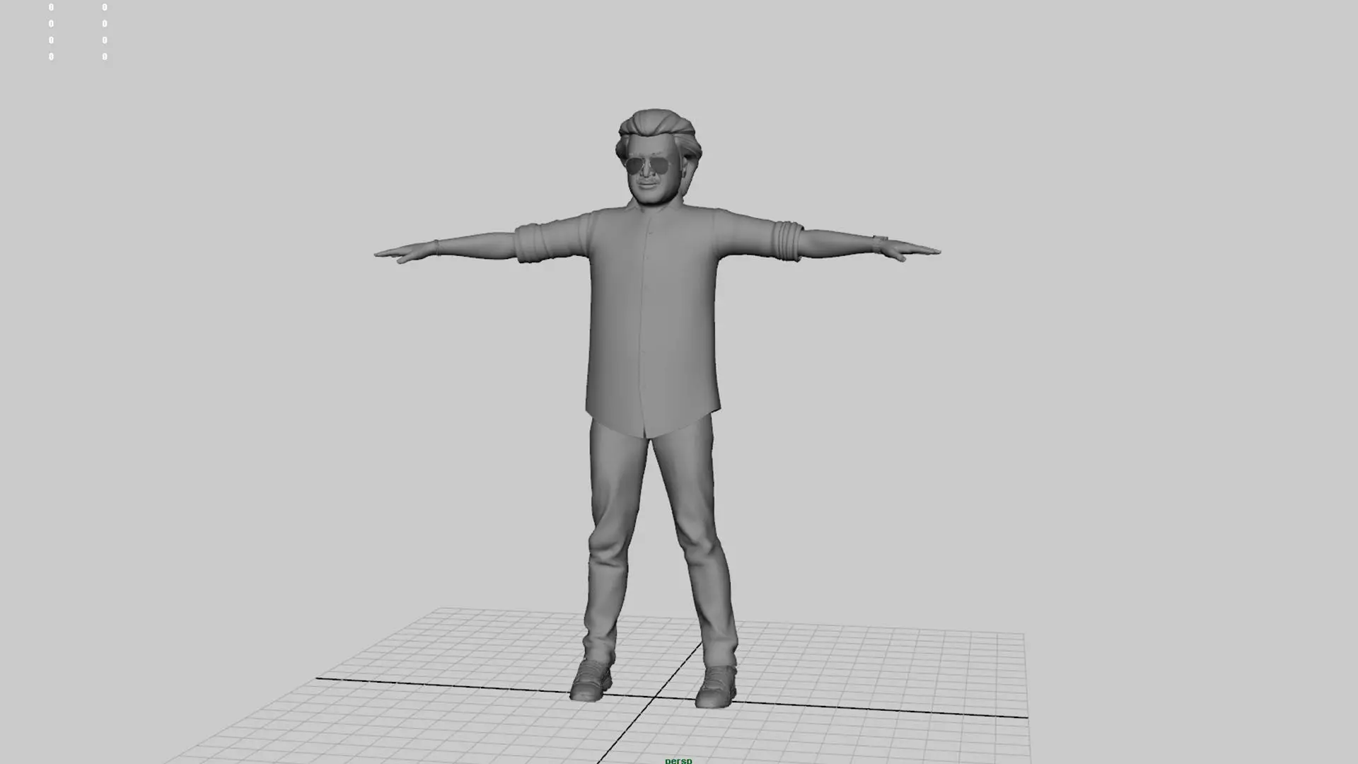 super star actor rajini kanth 3D model_0