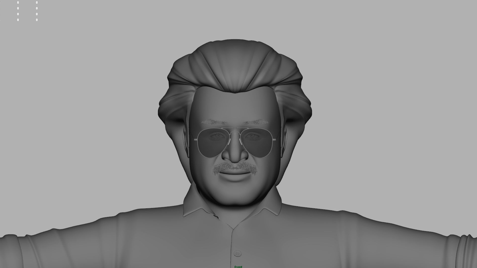 super star actor rajini kanth 3D model_4