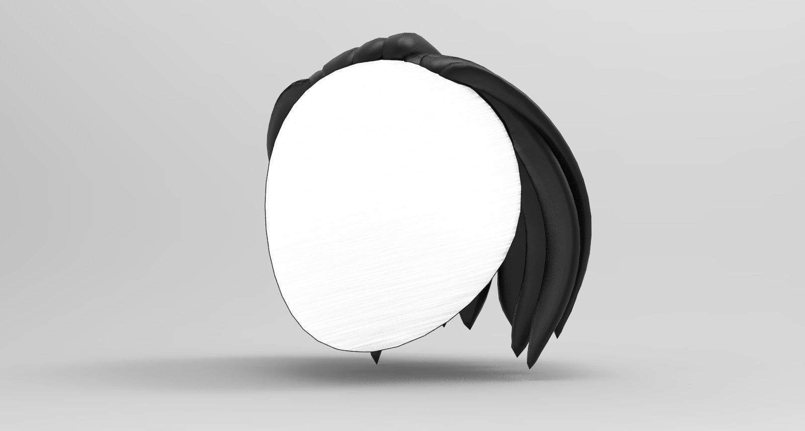 Hairstyle13 Low-poly 3D model_4