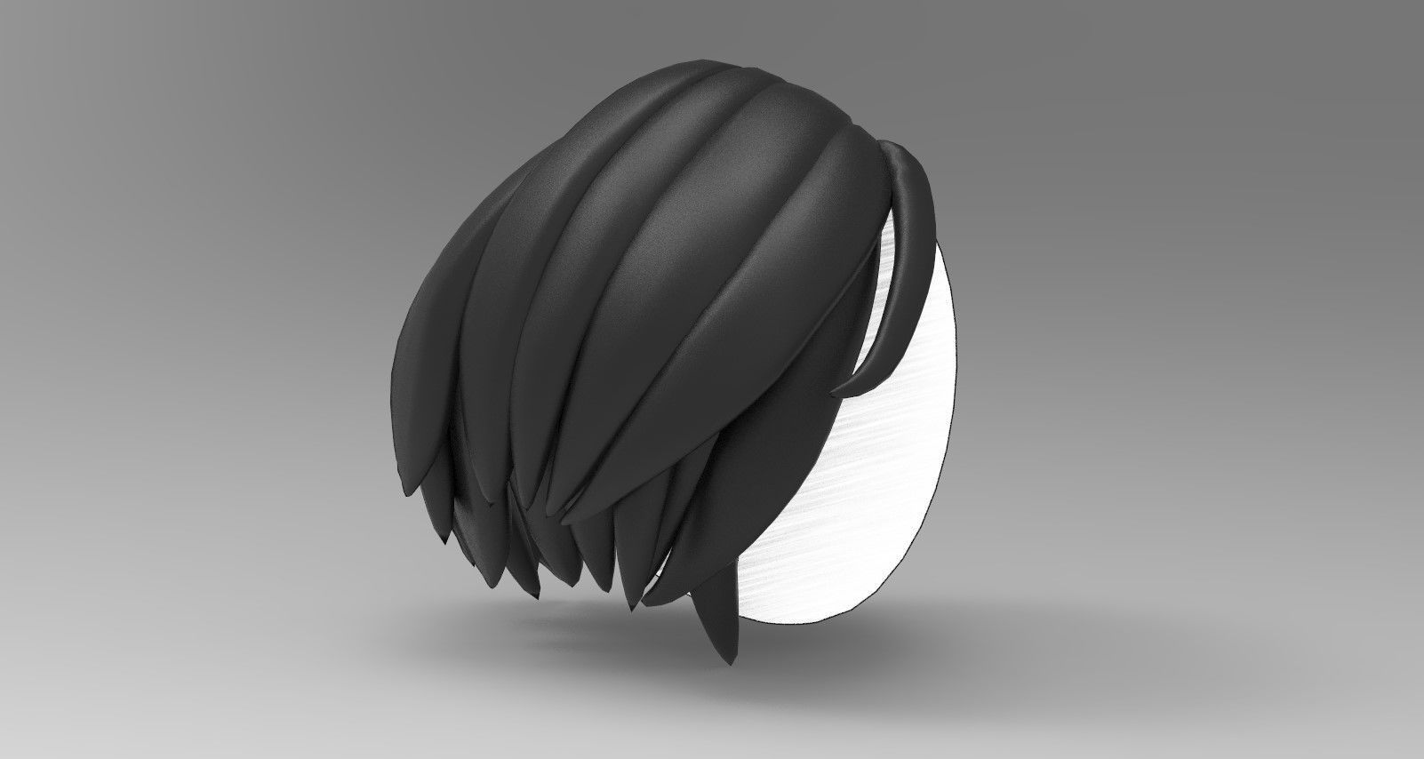 Hairstyle13 Low-poly 3D model_12