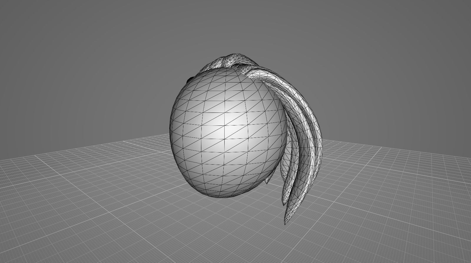 Hairstyle13 Low-poly 3D model_5