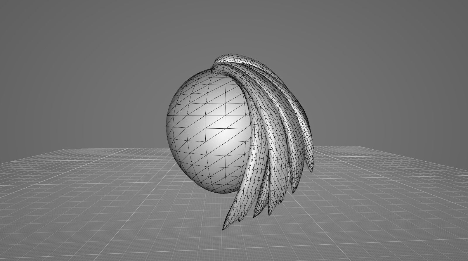 Hairstyle13 Low-poly 3D model_7