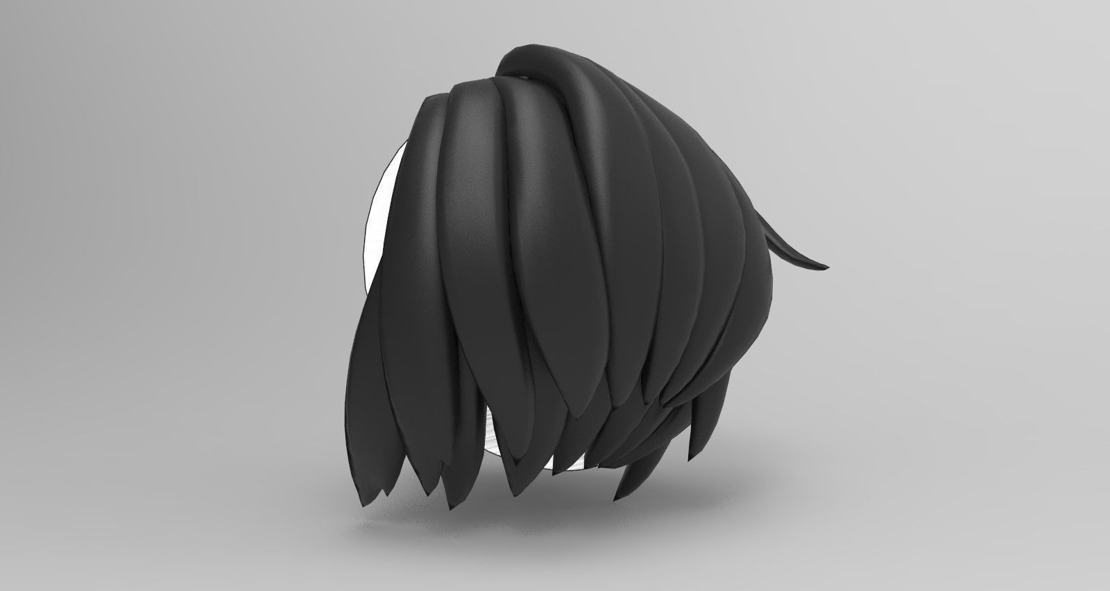 Hairstyle13 Low-poly 3D model_8