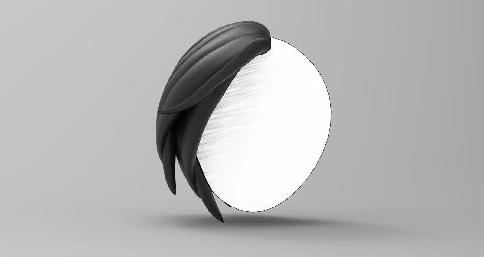 Hairstyle13 Low-poly 3D model_0