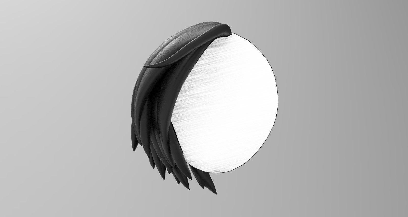 Hairstyle13 Low-poly 3D model_16