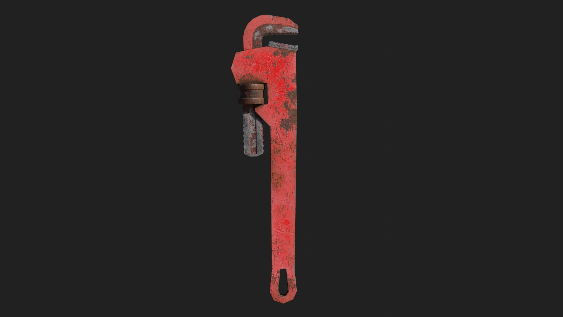 Low-Poly Pipe Wrench by Nikdox Low-poly 3D model_3