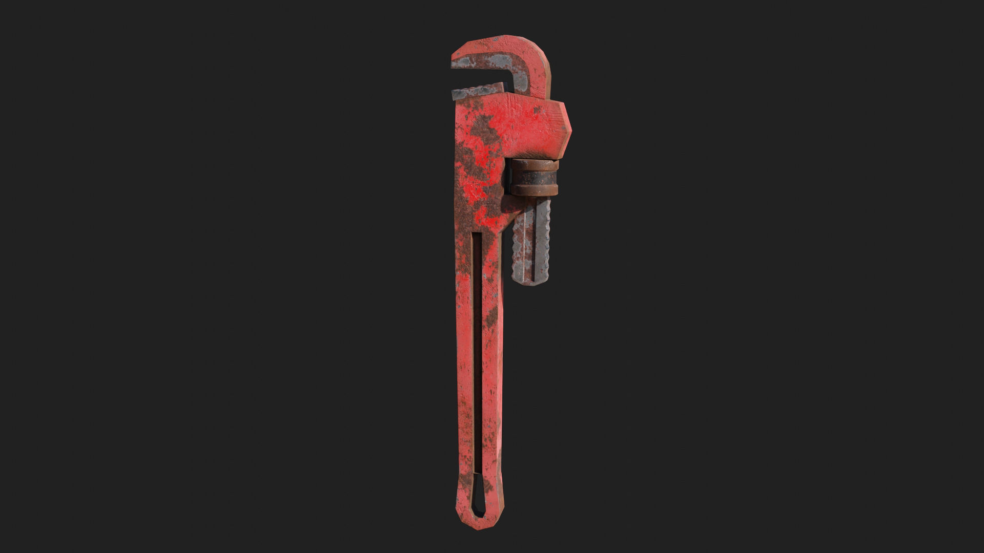 Low-Poly Pipe Wrench by Nikdox Low-poly 3D model_2