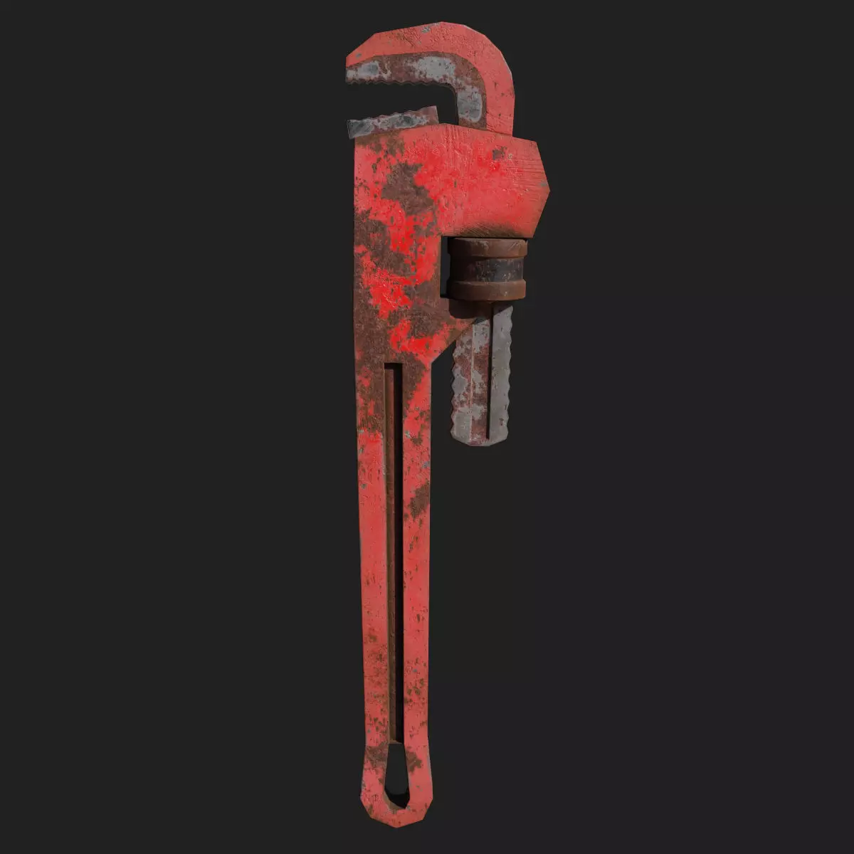 Low-Poly Pipe Wrench by Nikdox Low-poly 3D model_0