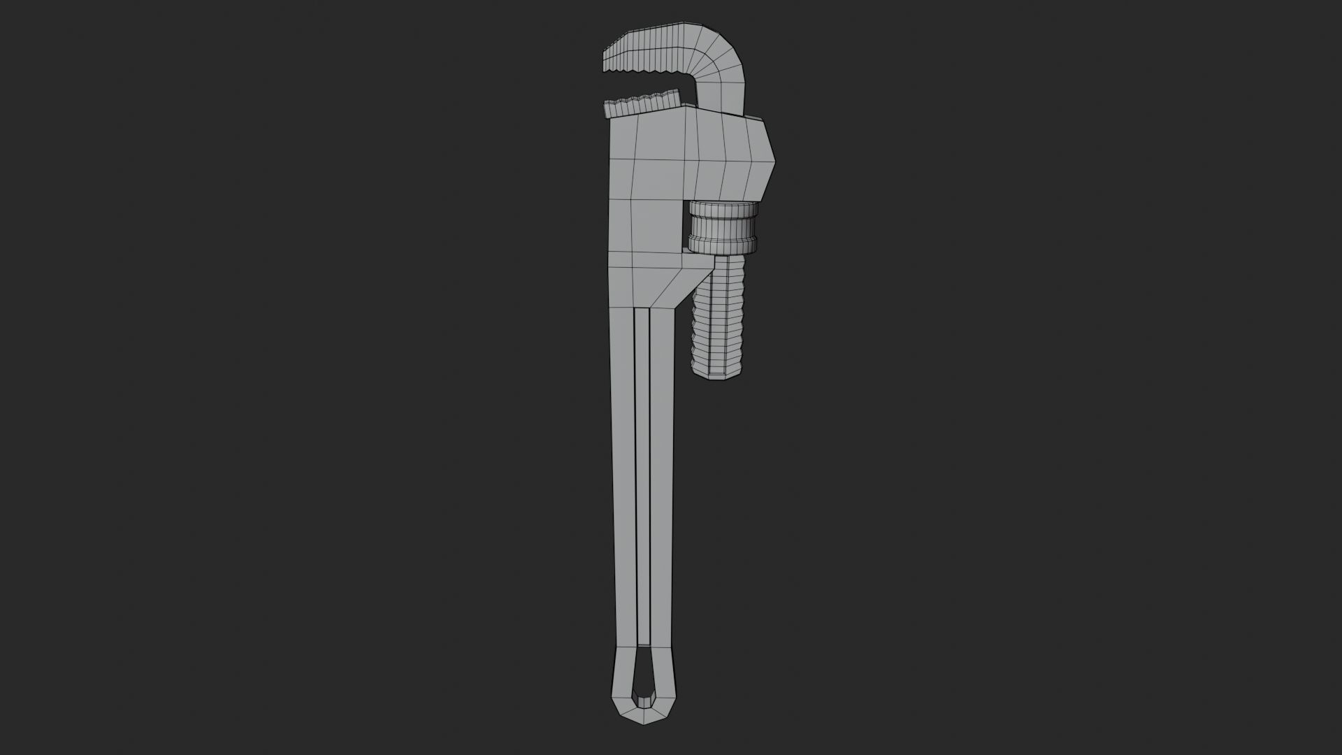 Low-Poly Pipe Wrench by Nikdox Low-poly 3D model_9