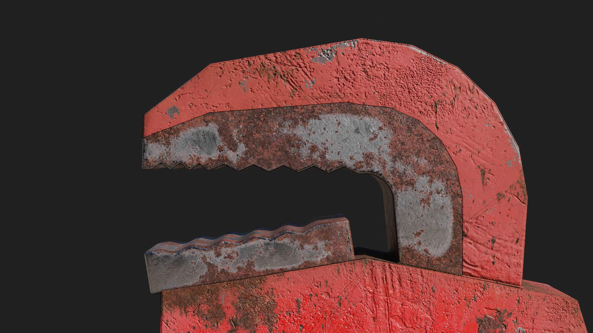 Low-Poly Pipe Wrench by Nikdox Low-poly 3D model_4