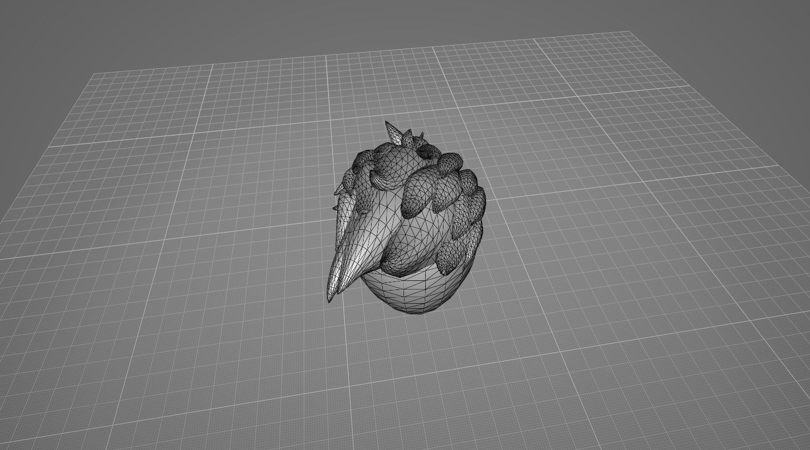 Hairstyle14 Low-poly 3D model_13