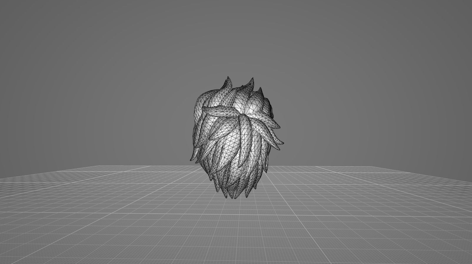 Hairstyle14 Low-poly 3D model_9