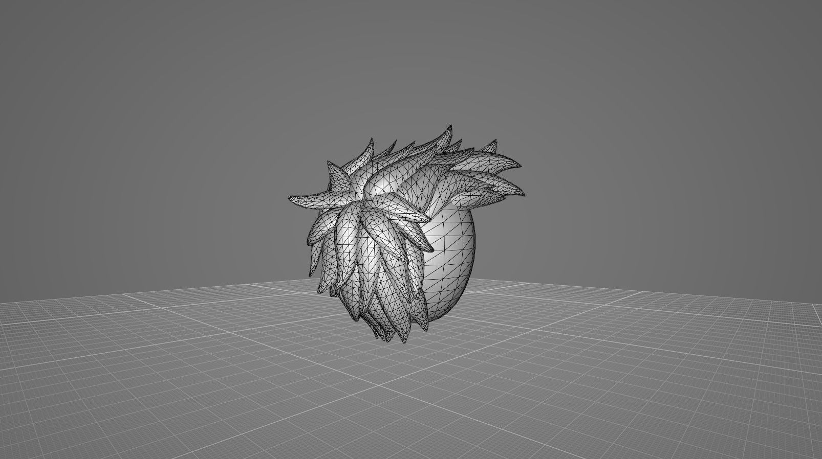 Hairstyle14 Low-poly 3D model_11