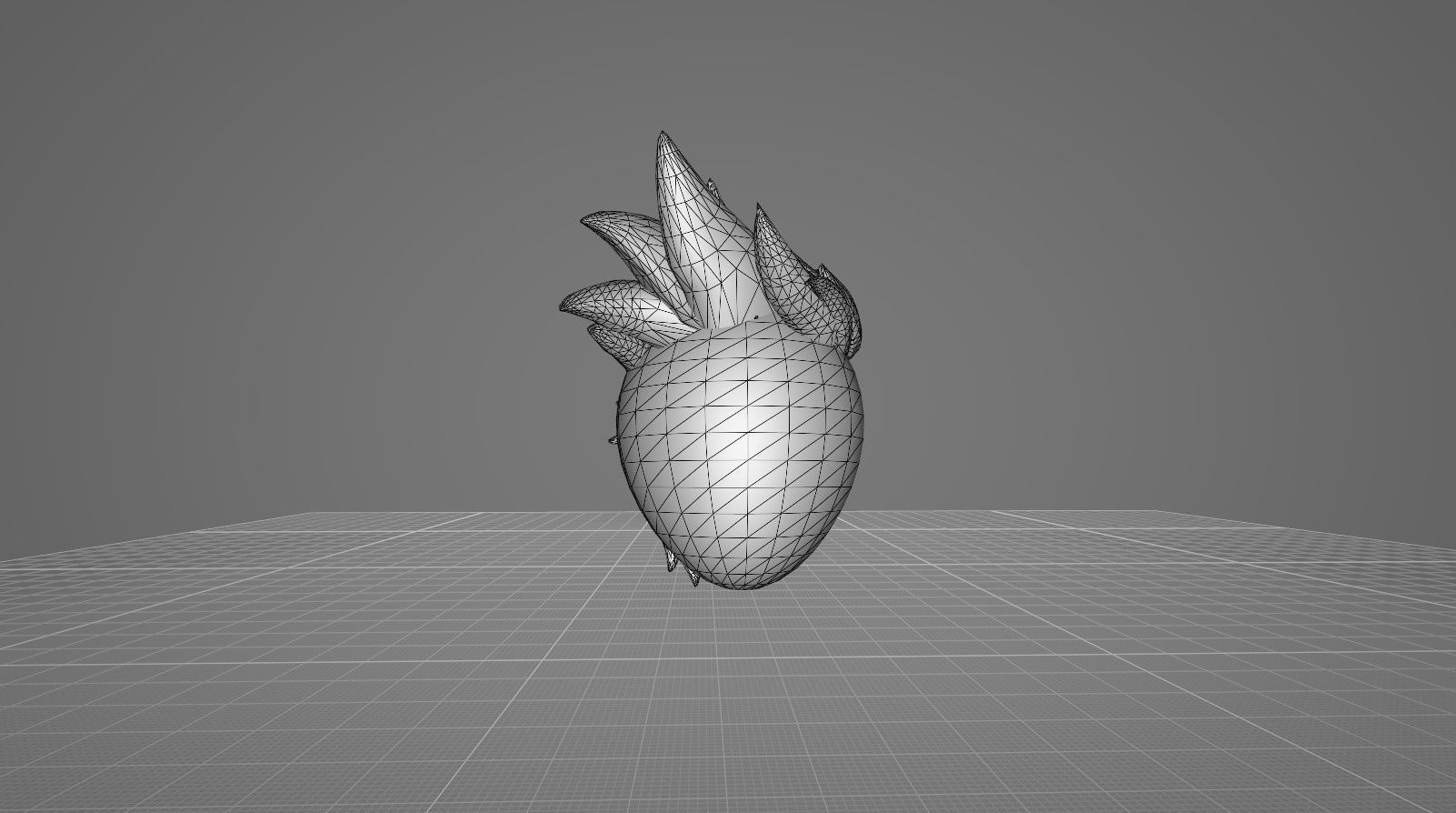 Hairstyle14 Low-poly 3D model_3