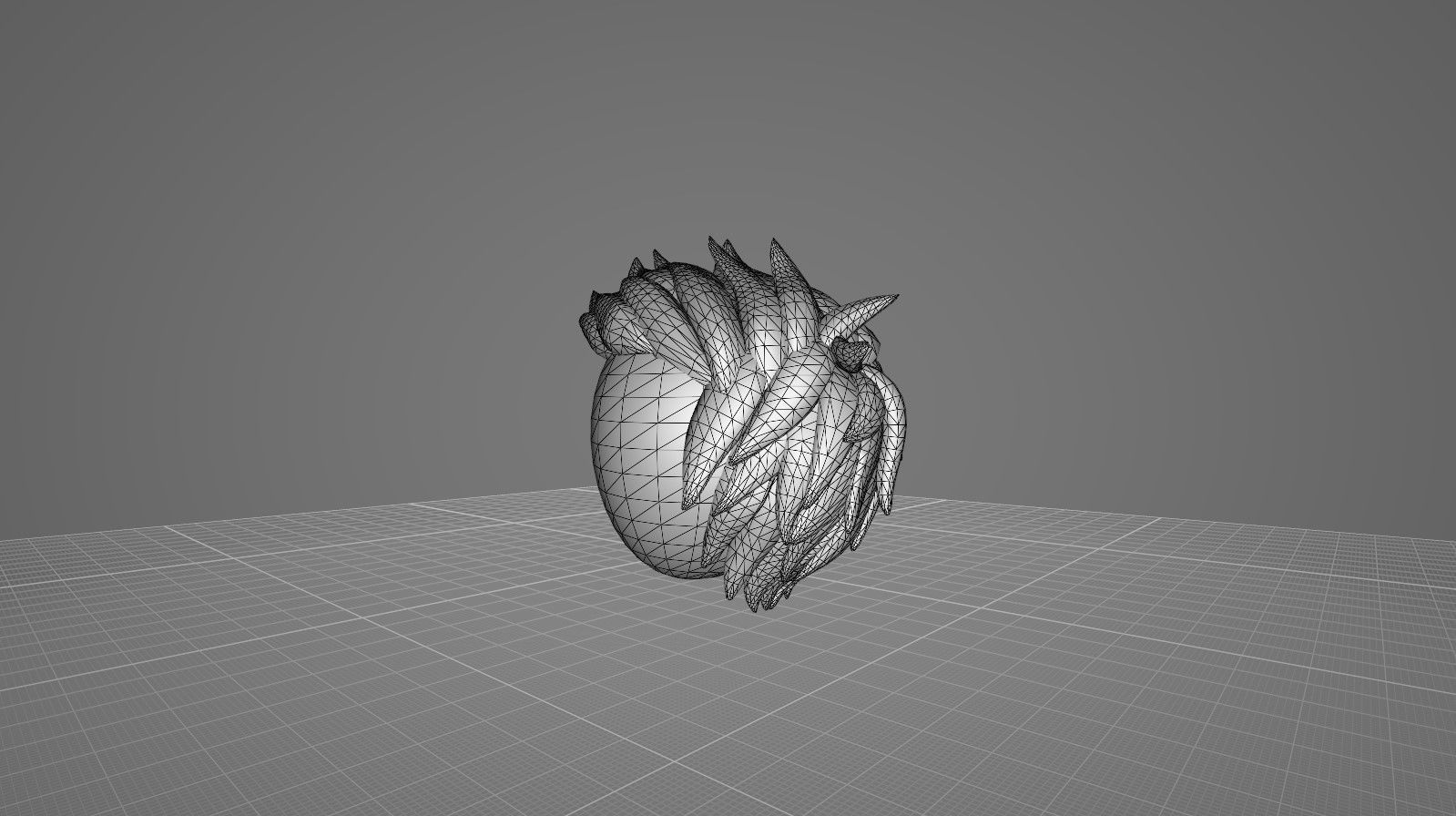 Hairstyle14 Low-poly 3D model_7