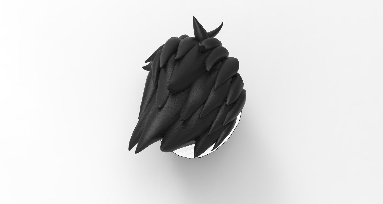 Hairstyle14 Low-poly 3D model_12