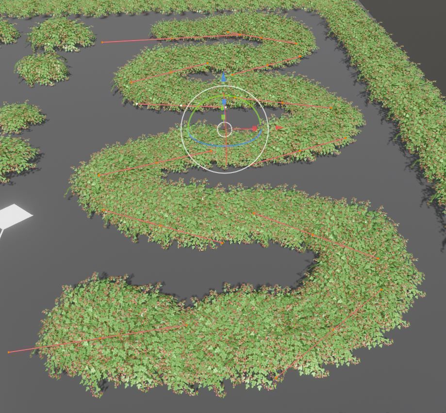Low-Poly Rasberry Bushes and Hedges Low-poly 3D model_2