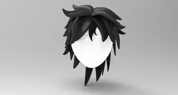 Hairstyle15 Low-poly 3D model