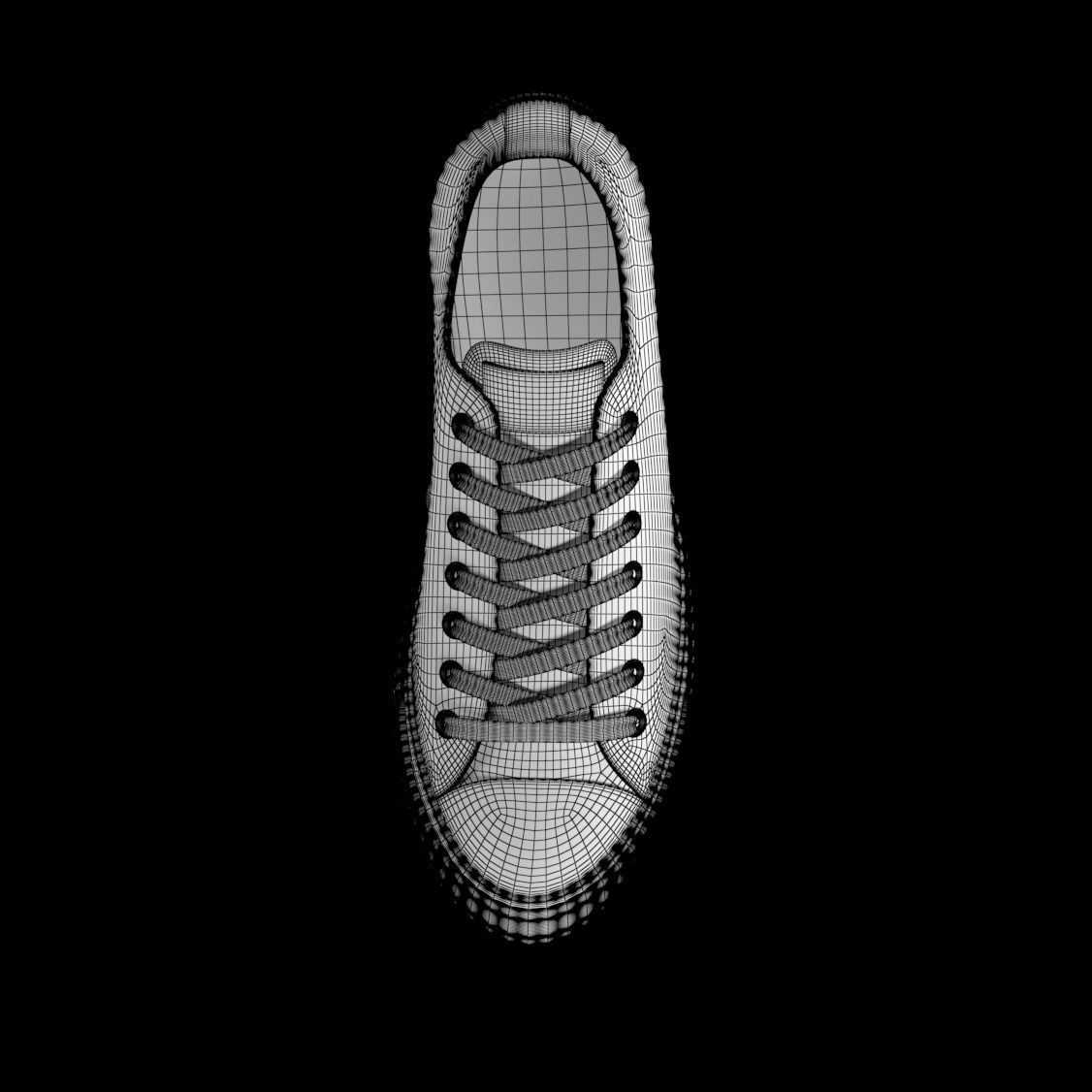 Chuck Taylor All Star Classic - Converse Shoes - Optical White Low-poly 3D model_8