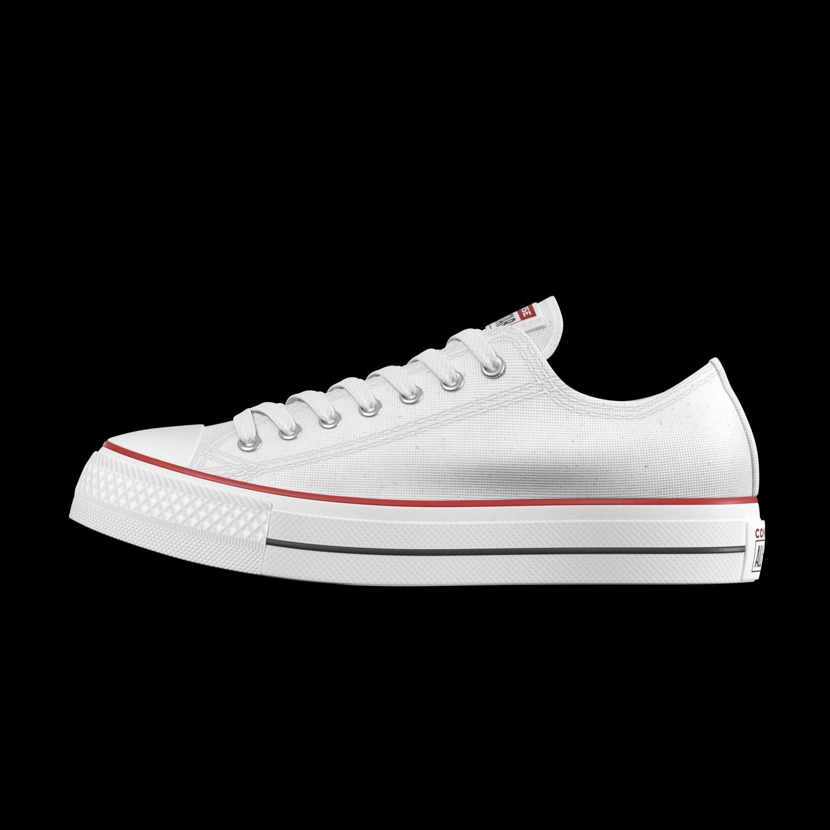 Chuck Taylor All Star Classic - Converse Shoes - Optical White Low-poly 3D model_7