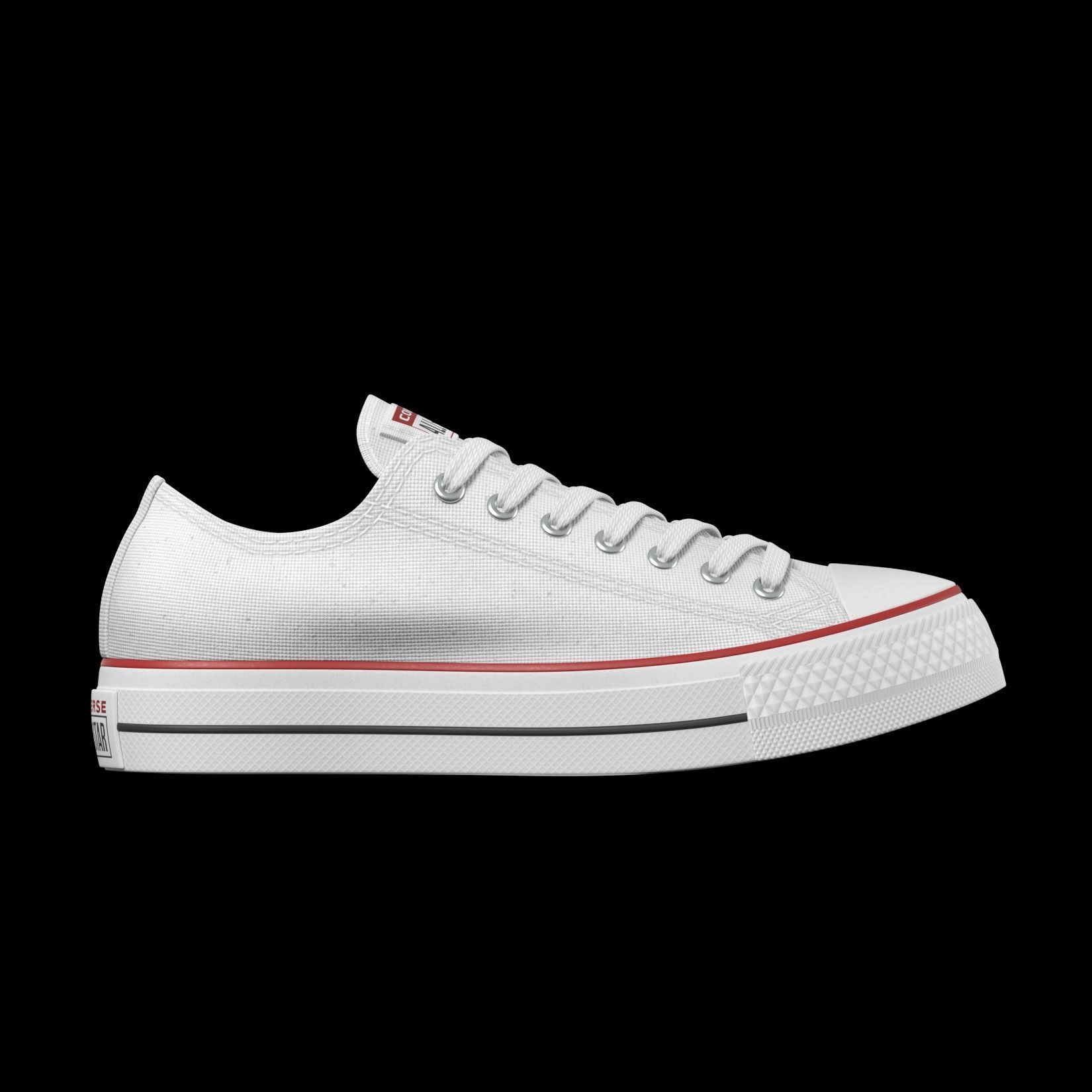 Chuck Taylor All Star Classic - Converse Shoes - Optical White Low-poly 3D model_6