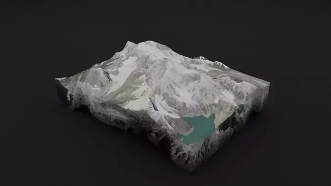 Shishapangma Low-poly 3D model