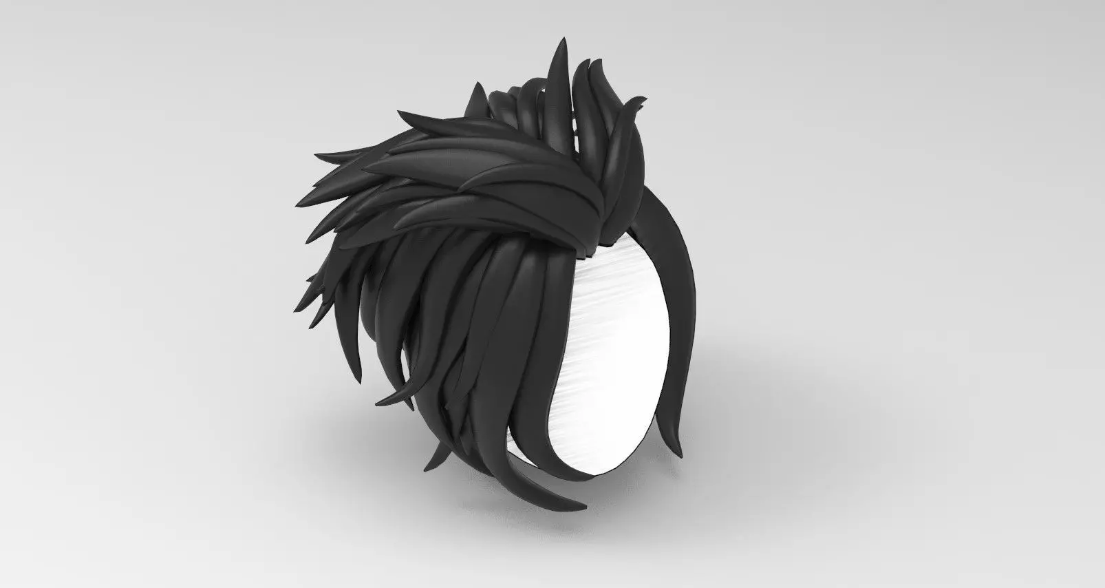 Hairstyle16 Low-poly 3D model_0