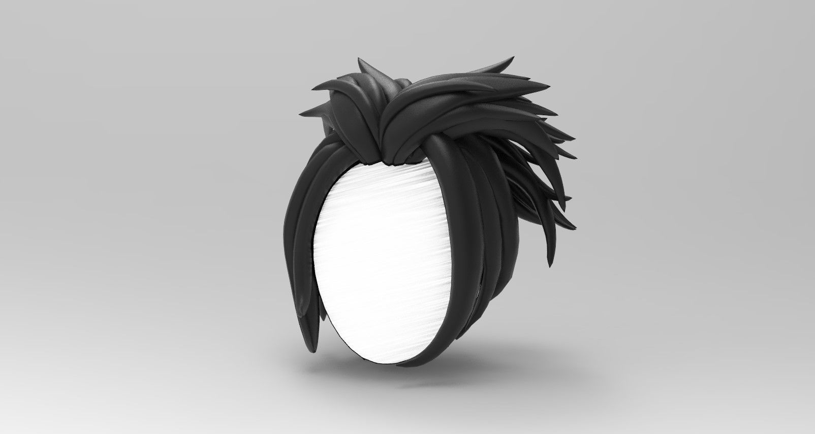 Hairstyle16 Low-poly 3D model_4