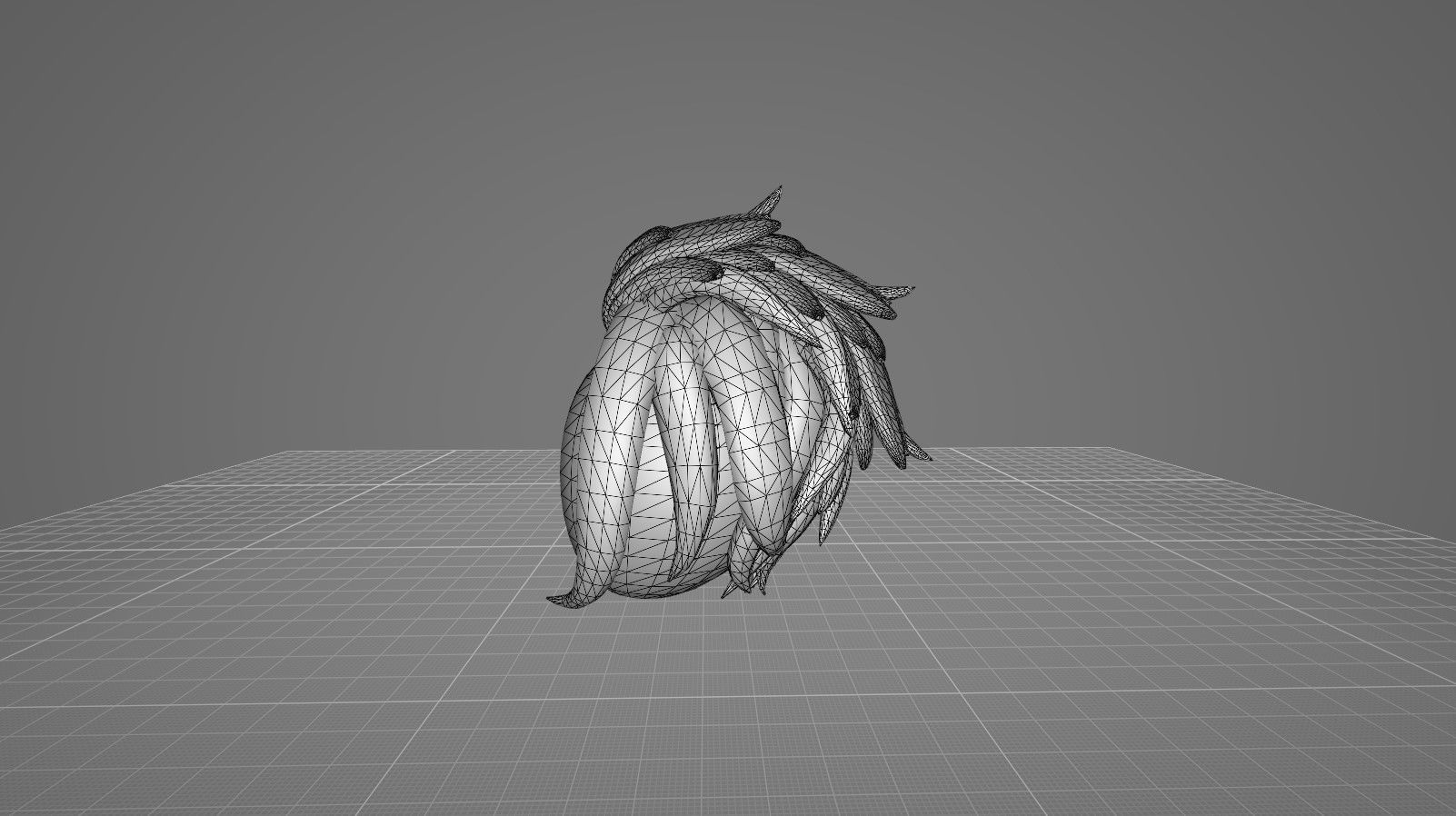 Hairstyle16 Low-poly 3D model_7