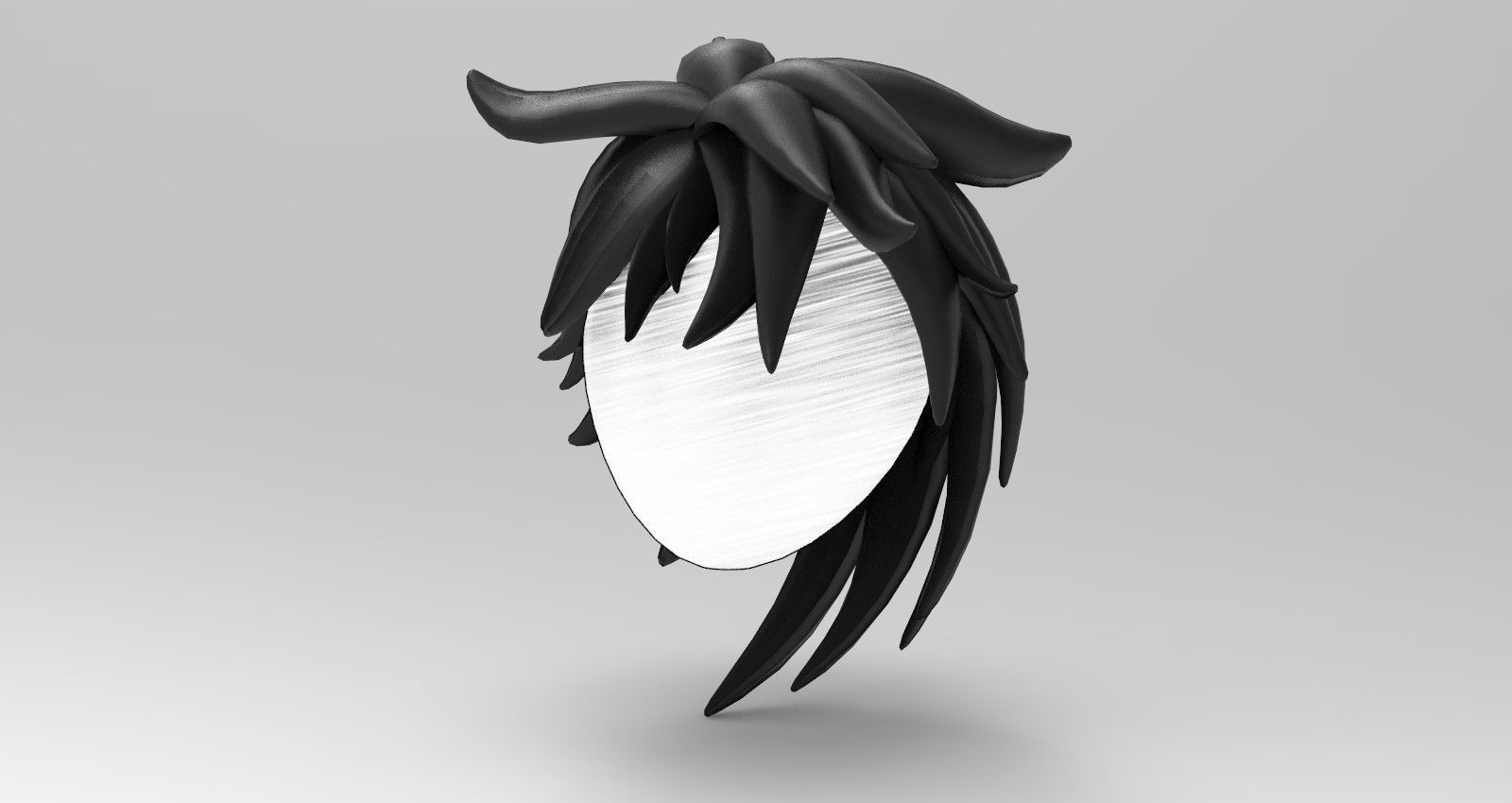 Hairstyle 4 IN 1 Low-poly 3D model_37