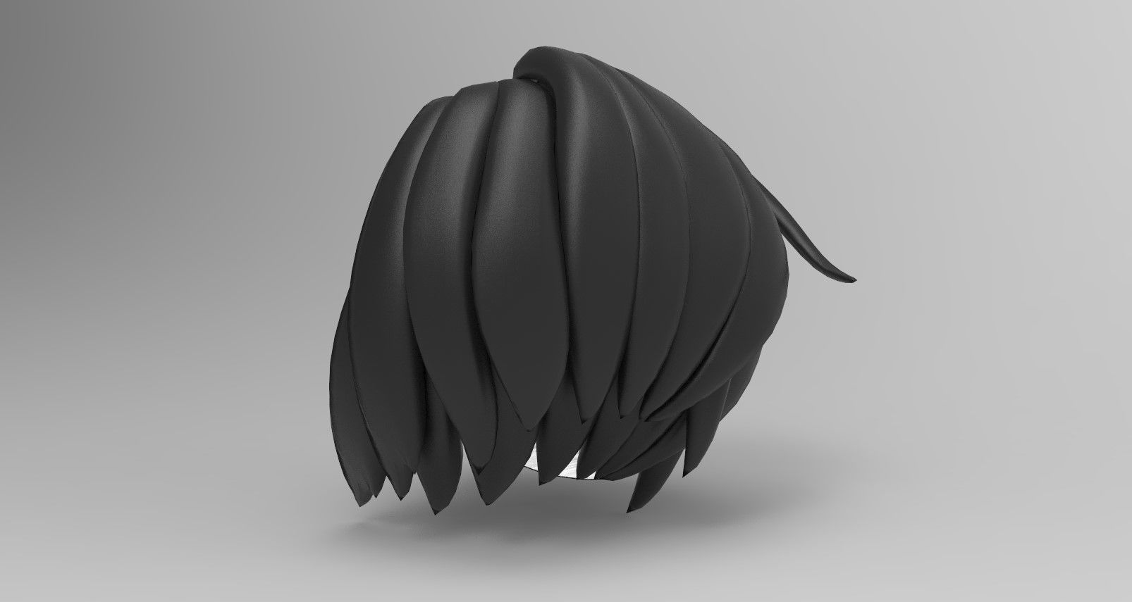 Hairstyle 4 IN 1 Low-poly 3D model_11