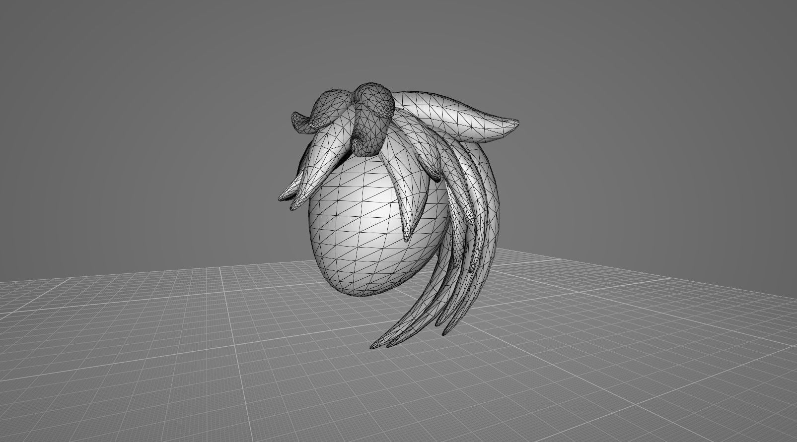 Hairstyle 4 IN 1 Low-poly 3D model_38