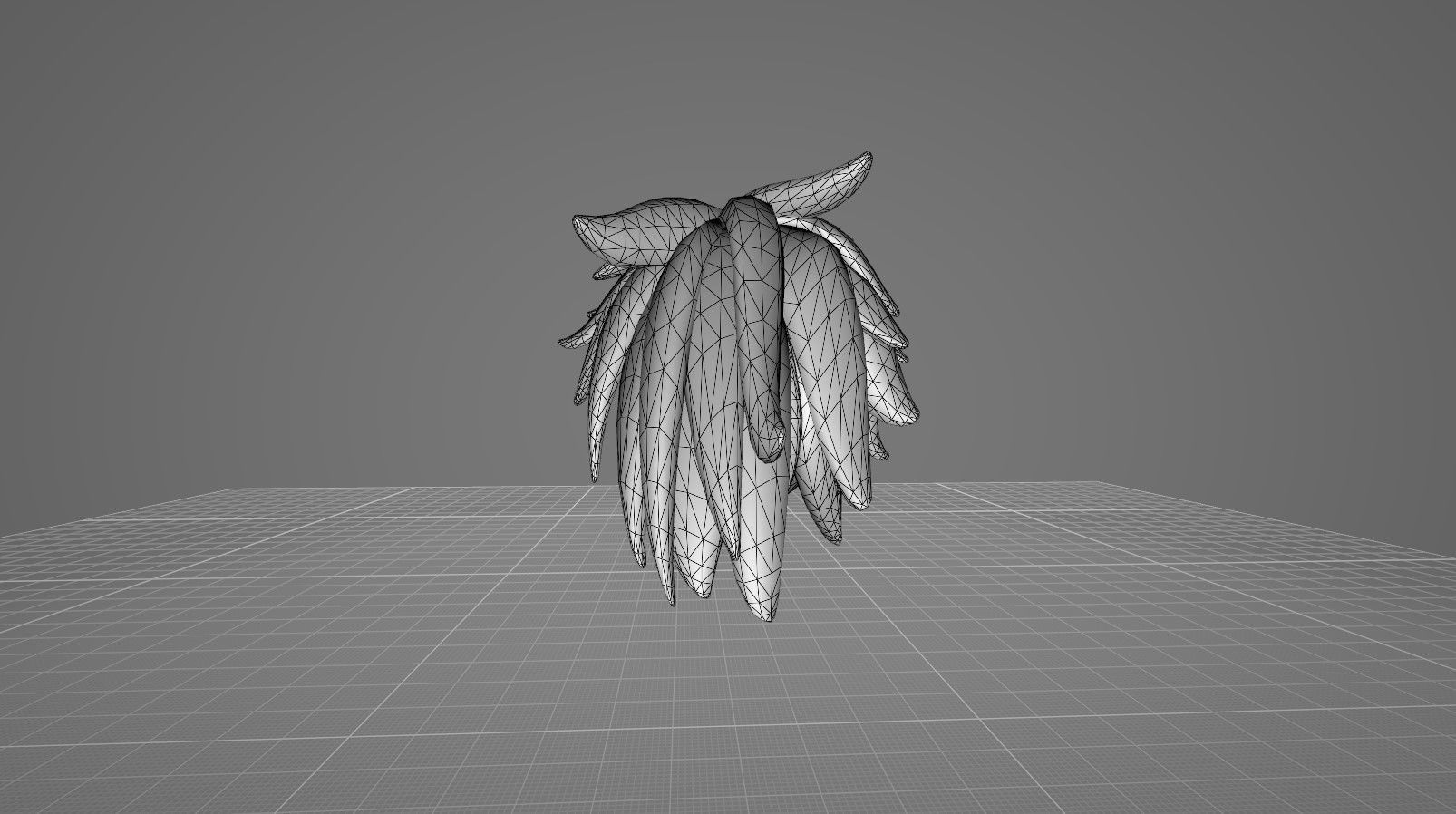 Hairstyle 4 IN 1 Low-poly 3D model_42