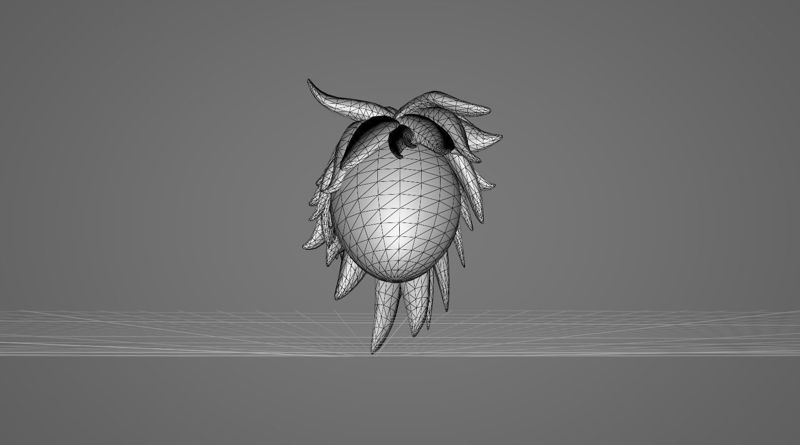 Hairstyle 4 IN 1 Low-poly 3D model_48