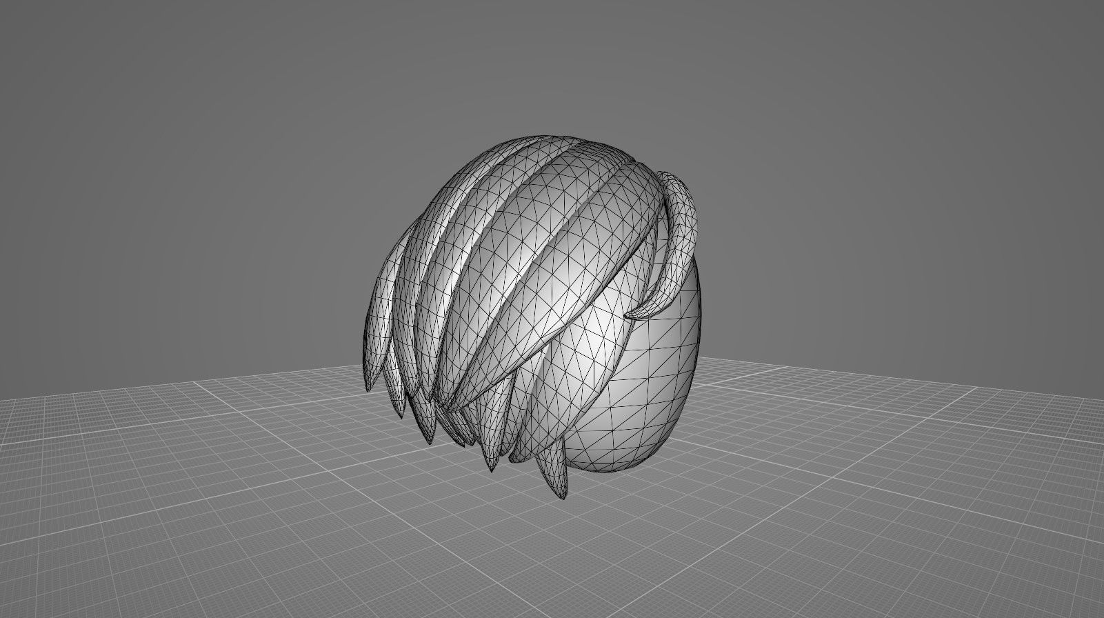 Hairstyle 4 IN 1 Low-poly 3D model_14