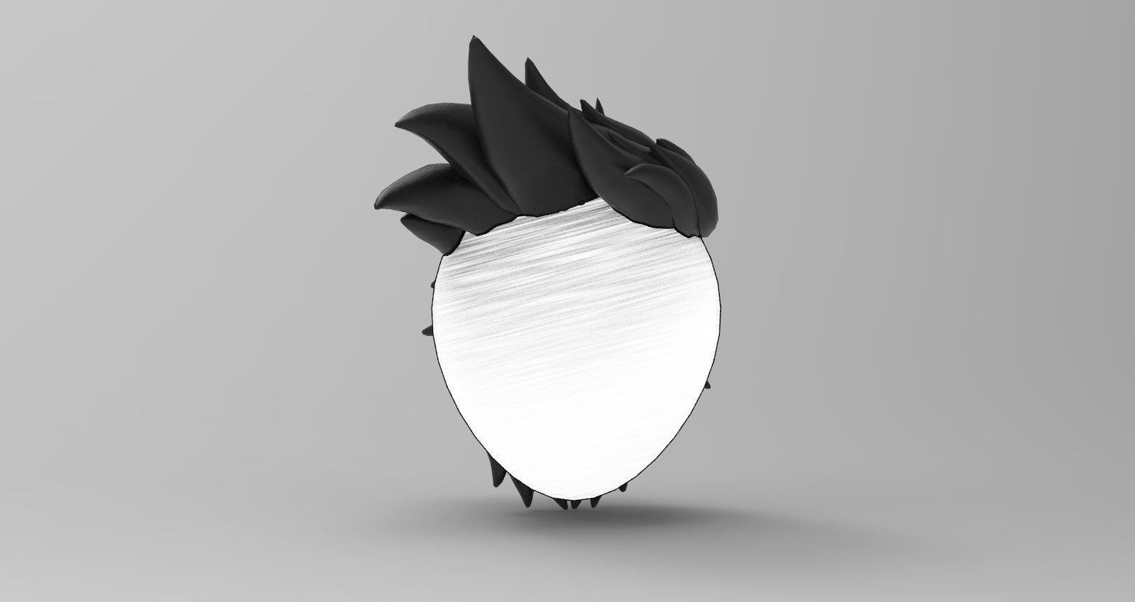 Hairstyle 4 IN 1 Low-poly 3D model_33