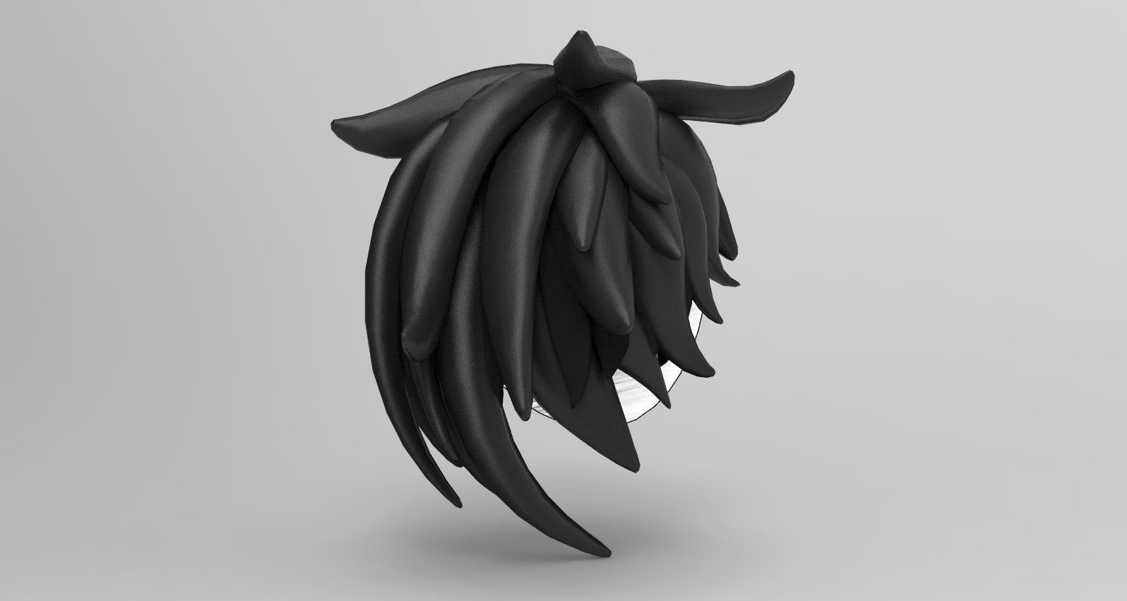Hairstyle 4 IN 1 Low-poly 3D model_45