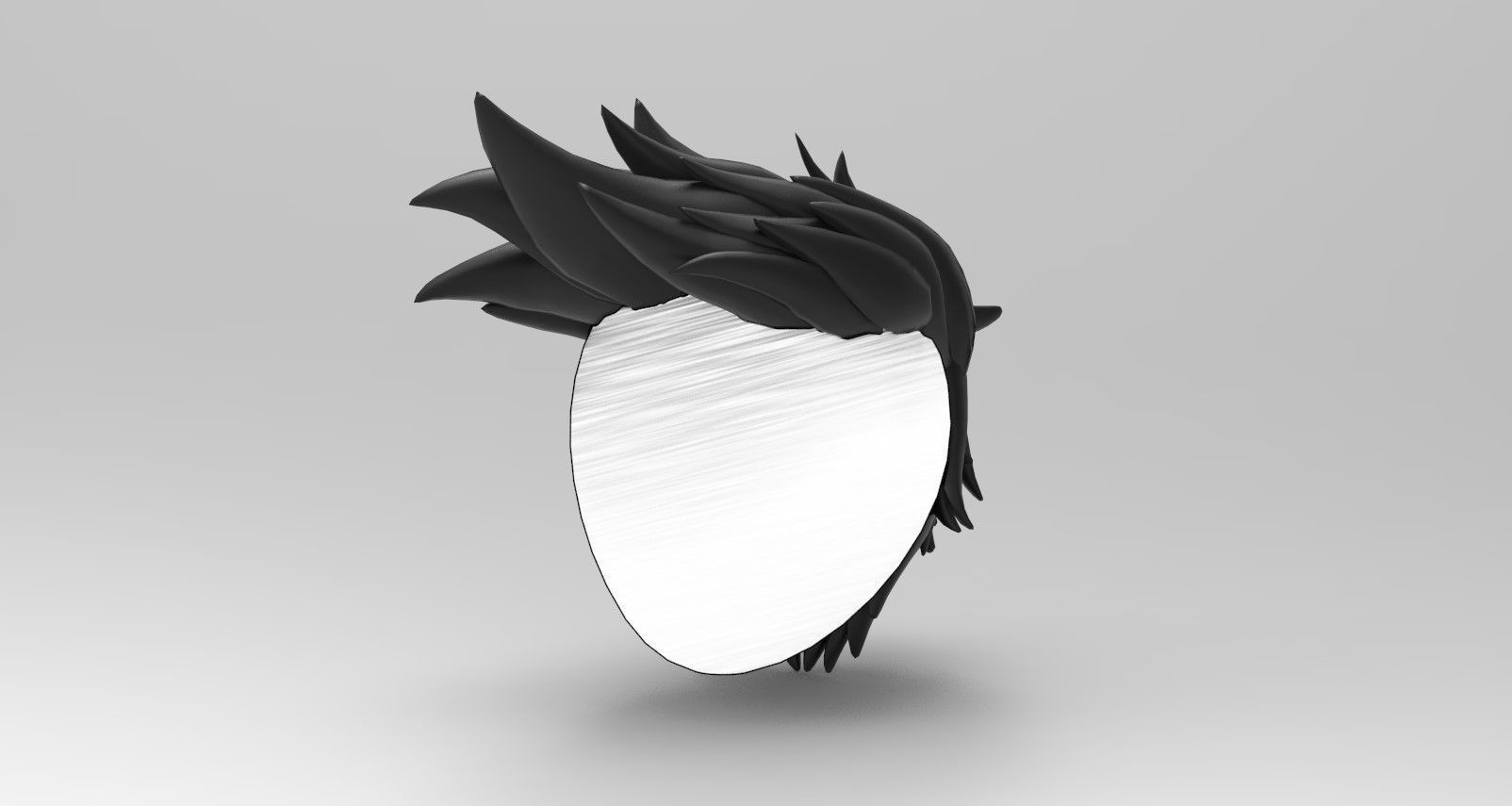 Hairstyle 4 IN 1 Low-poly 3D model_21