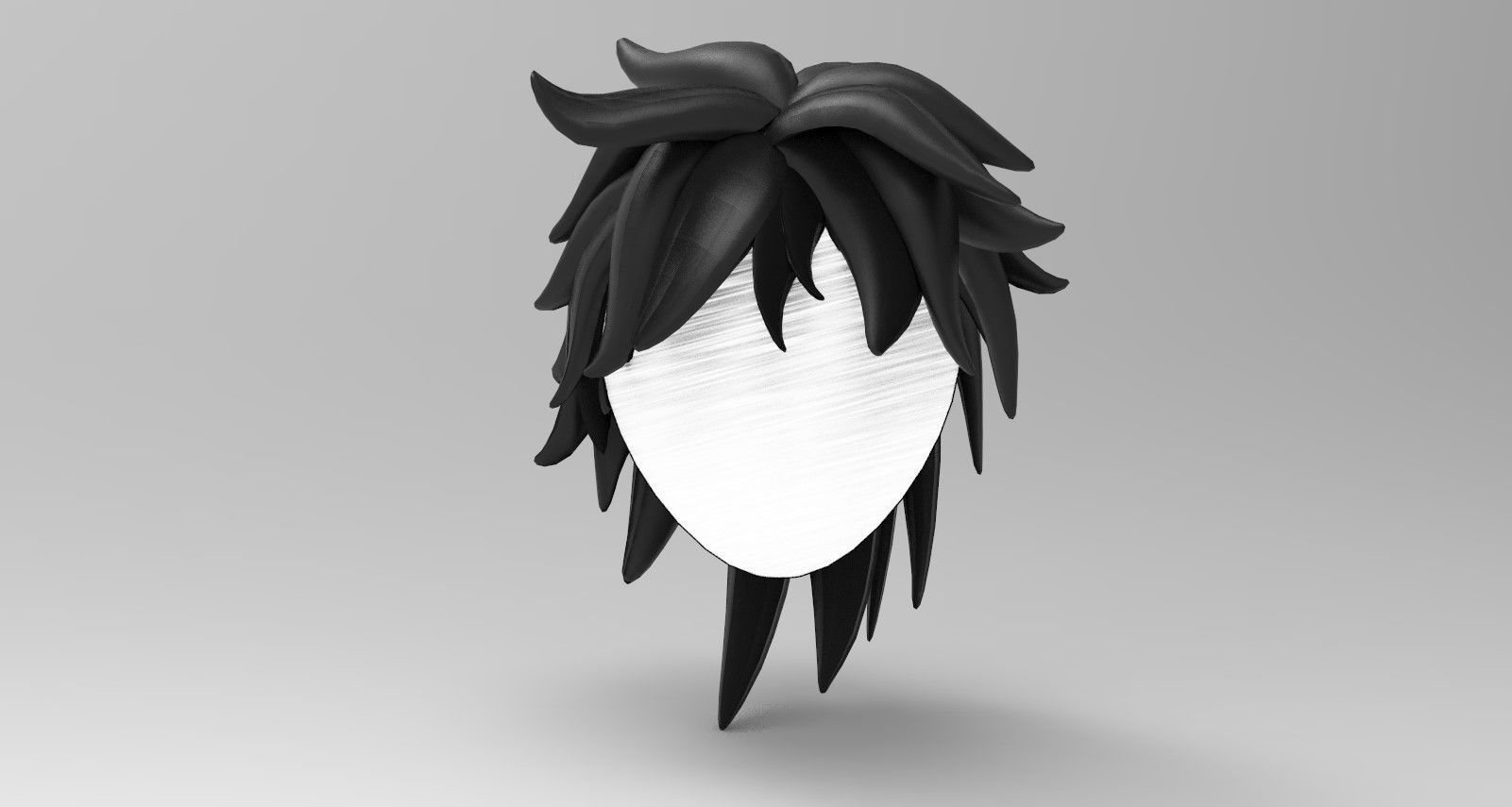 Hairstyle 4 IN 1 Low-poly 3D model_35