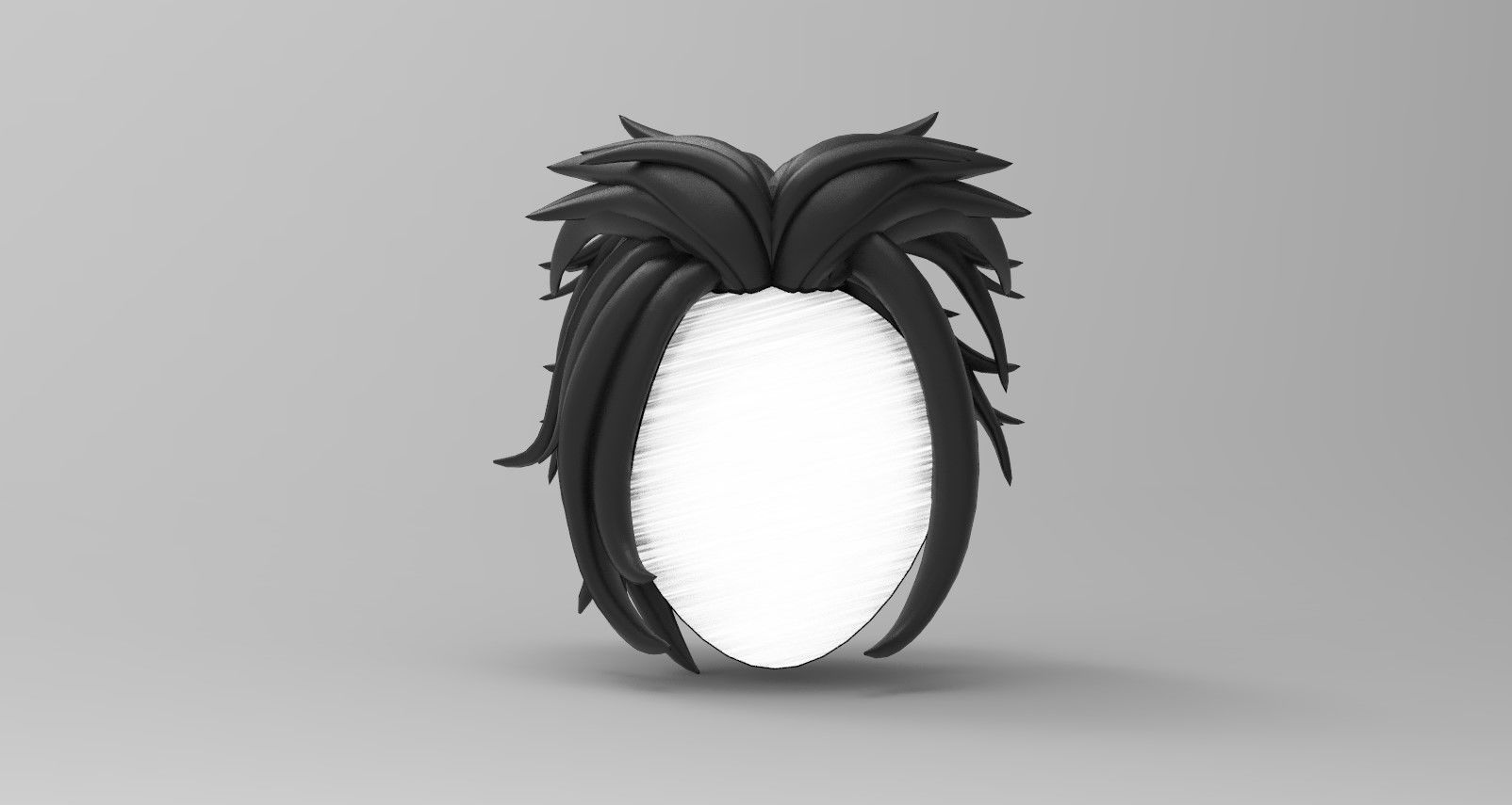 Hairstyle 4 IN 1 Low-poly 3D model_49