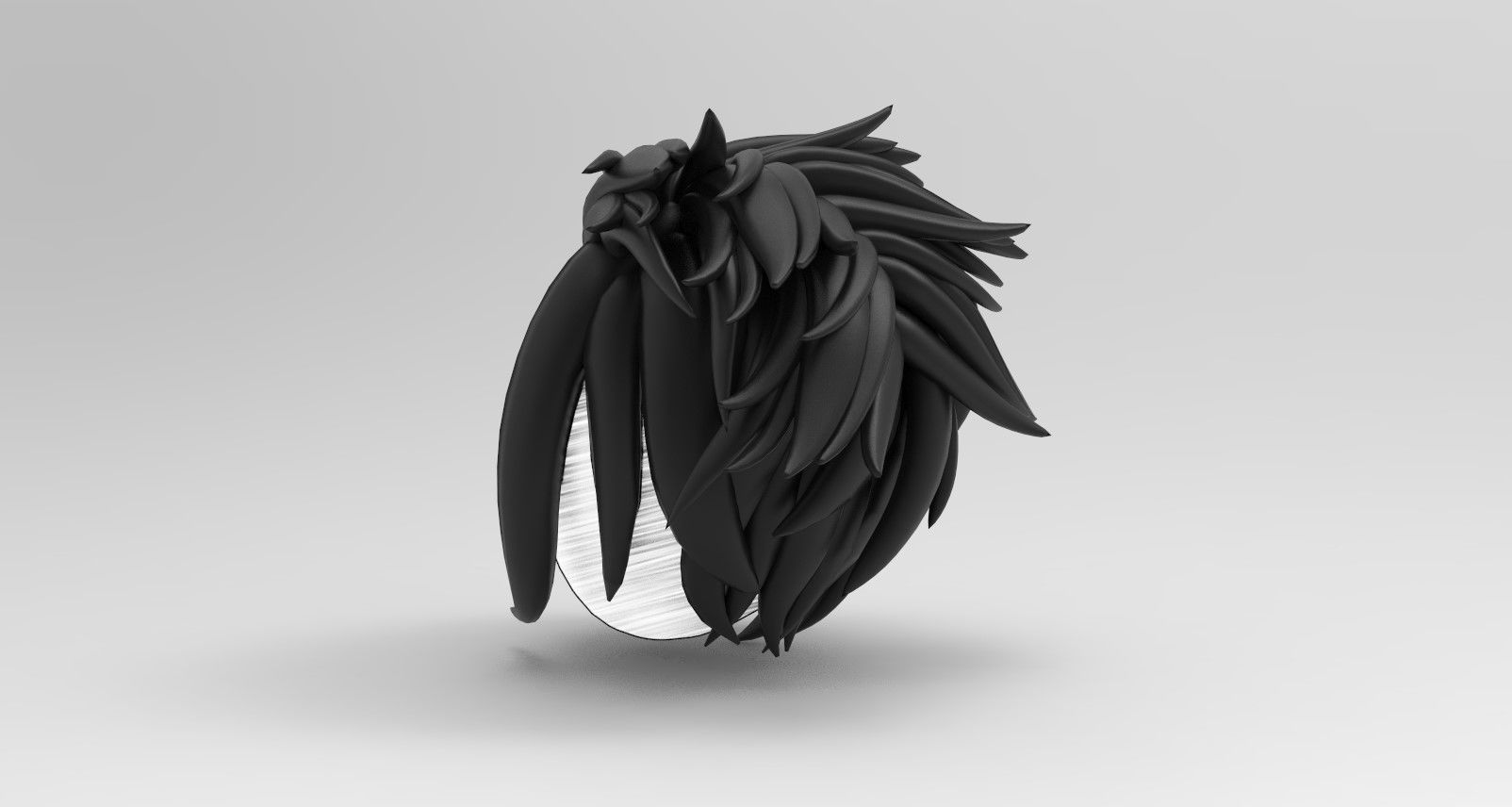 Hairstyle 4 IN 1 Low-poly 3D model_55