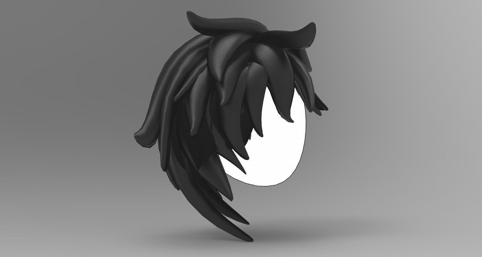 Hairstyle 4 IN 1 Low-poly 3D model_47
