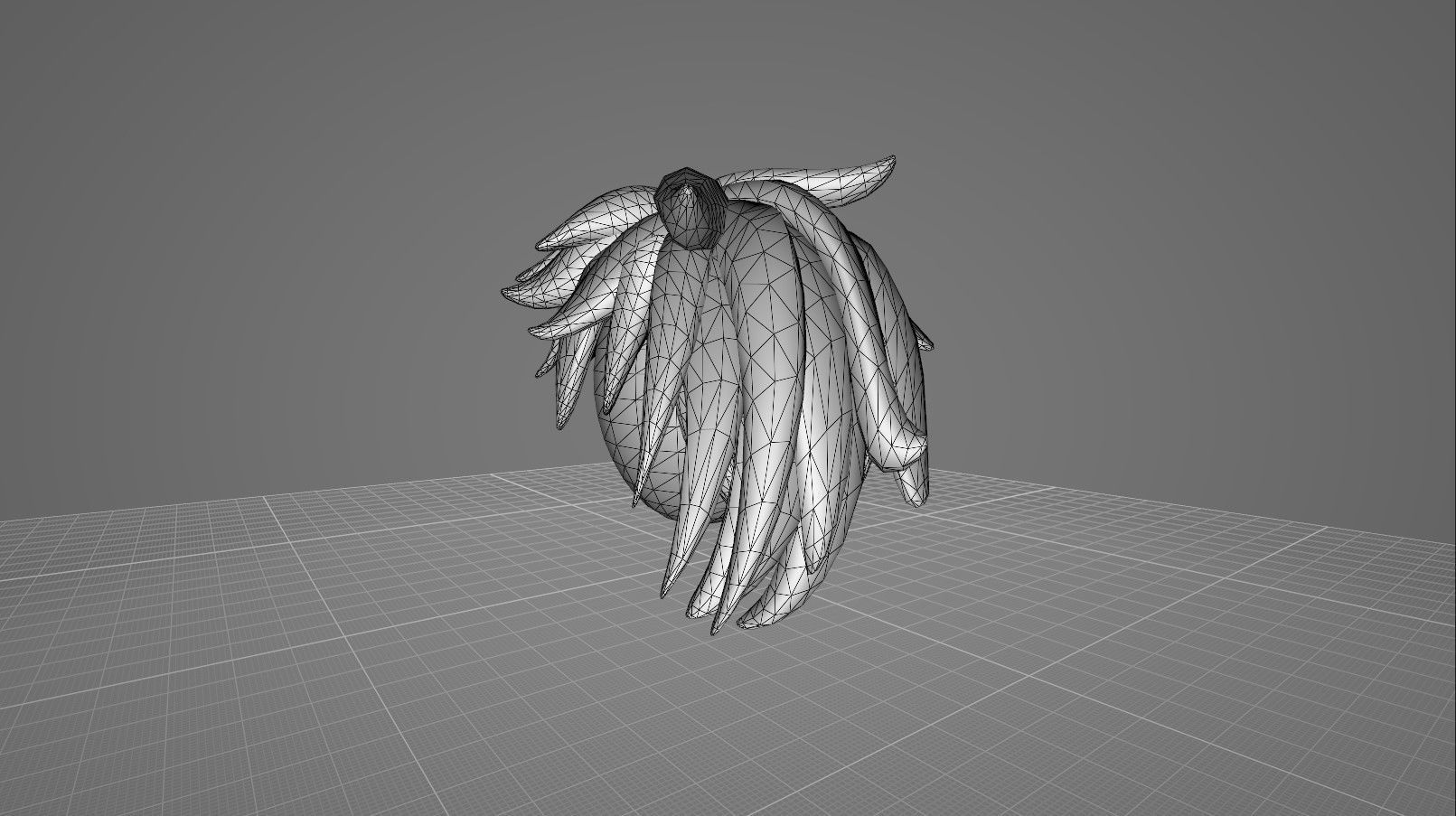 Hairstyle 4 IN 1 Low-poly 3D model_40