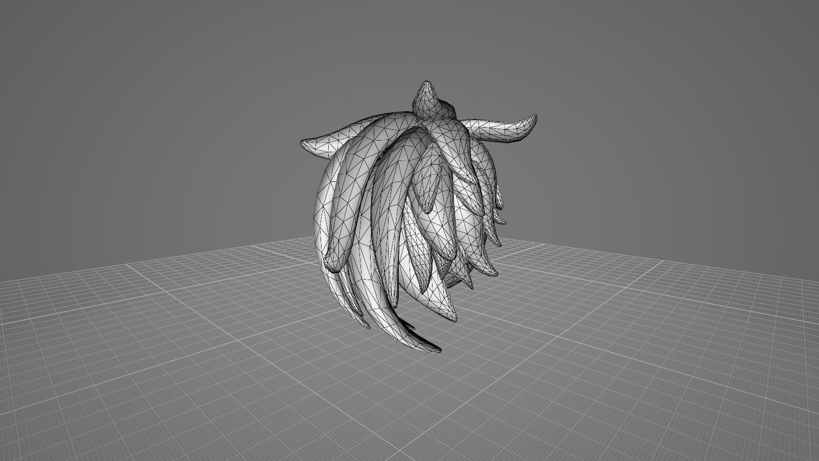 Hairstyle 4 IN 1 Low-poly 3D model_44