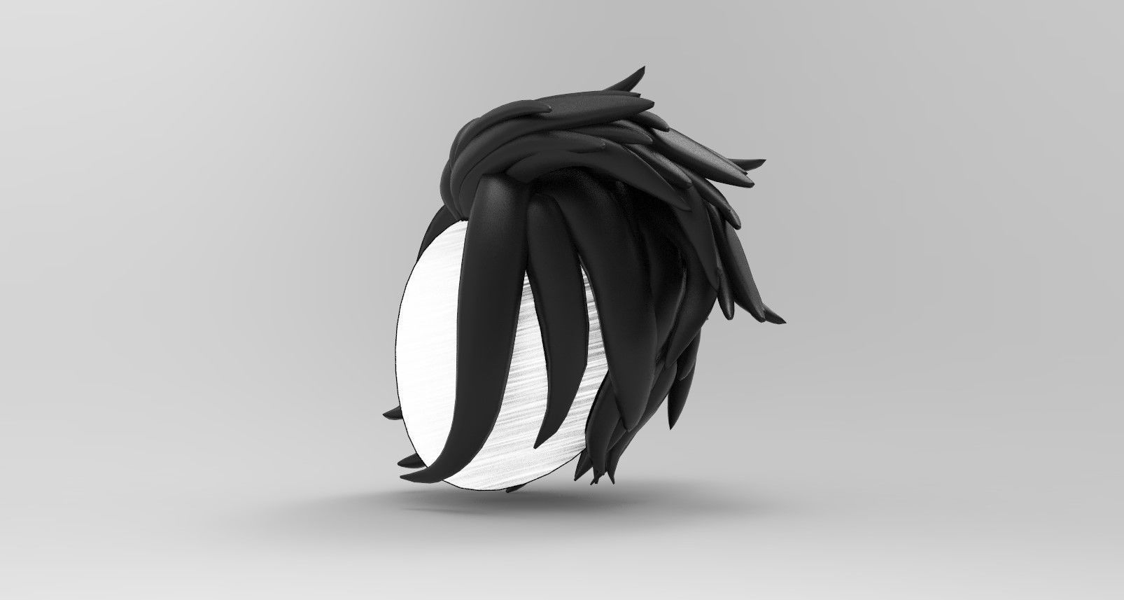 Hairstyle 4 IN 1 Low-poly 3D model_53