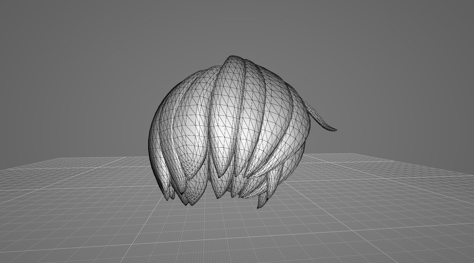 Hairstyle 4 IN 1 Low-poly 3D model_12