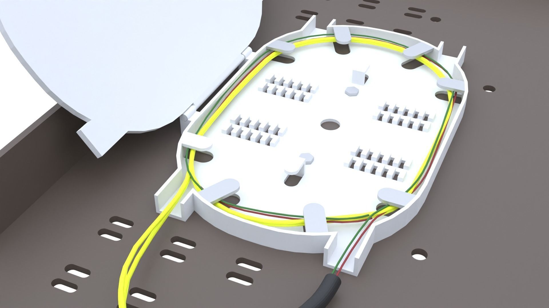 Optical fiber splitter 3D model_2