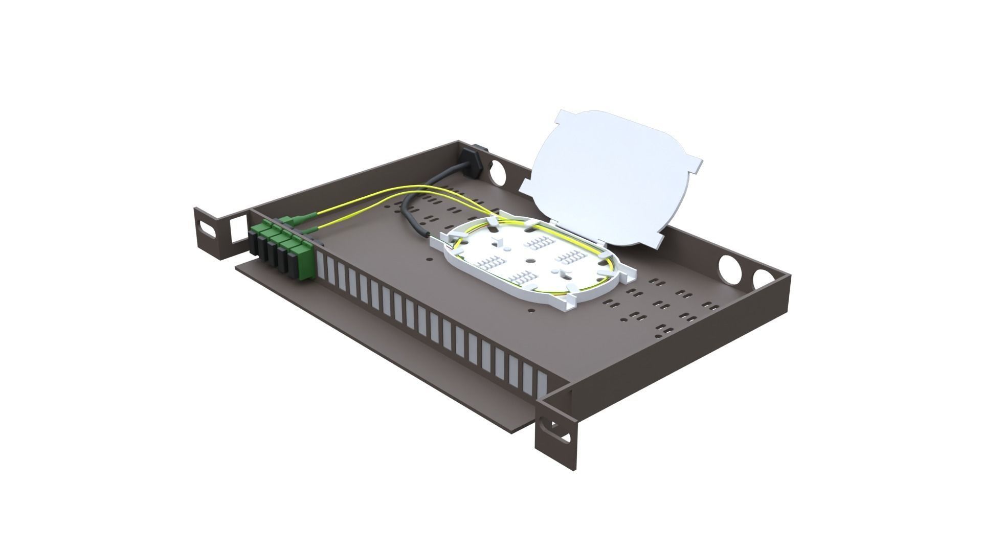 Optical fiber splitter 3D model_1