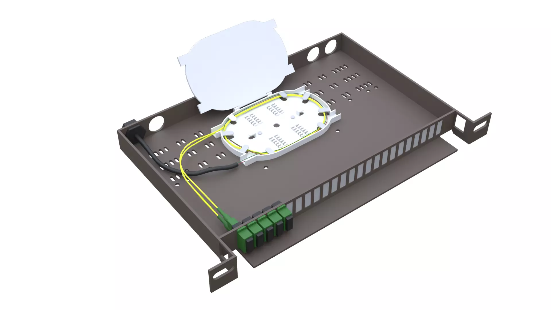 Optical fiber splitter 3D model_0